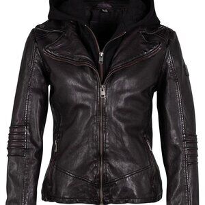 NWT Women's Flura RF Leather Jacket, Plum